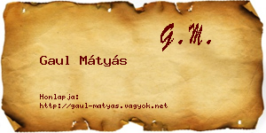 Gaul Mátyás névjegykártya